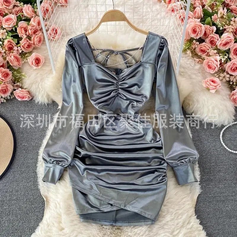 Design Ruched Wrap Mini Dress Collection Multicolor Dresses - 8
