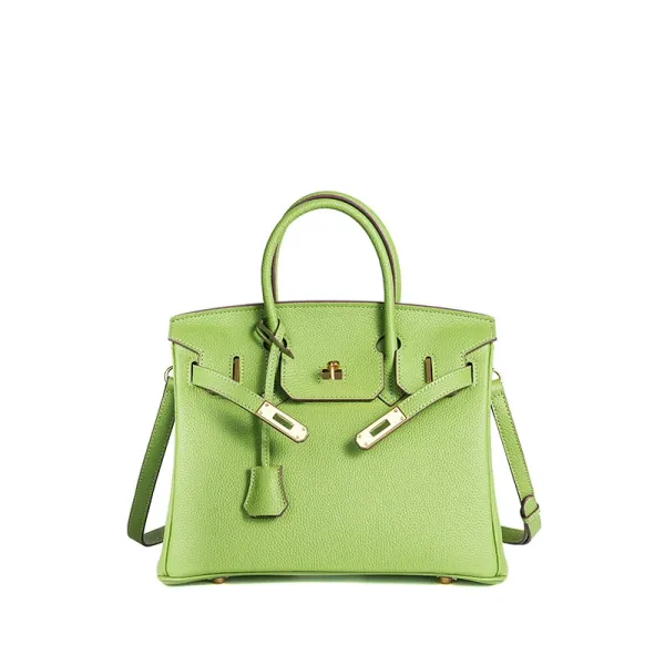 Hermès Birkin 25cm Lime Green Togo Leather Handbag - 1
