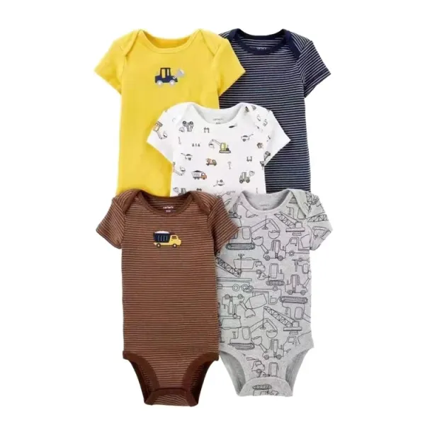 Design Carter's Animal Print Short Sleeve Bodysuits Set Multicolor Baby Onesies Clothing - 44