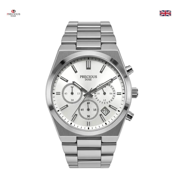 Design Precious Duke Chronograph Silver Stainless Steel Watch Watches - 1
