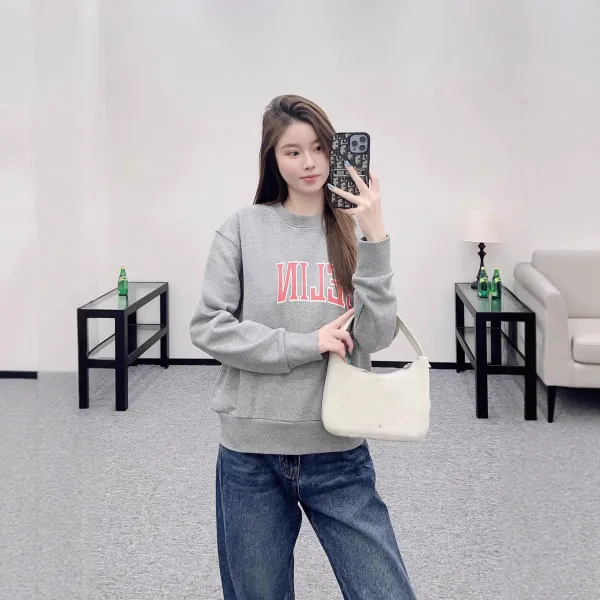 Celine Arch Logo Gray Hoodie - 5