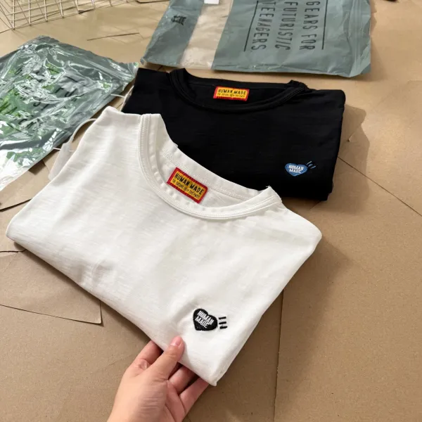 Human Made Heart Logo T-Shirt White and Black - 22