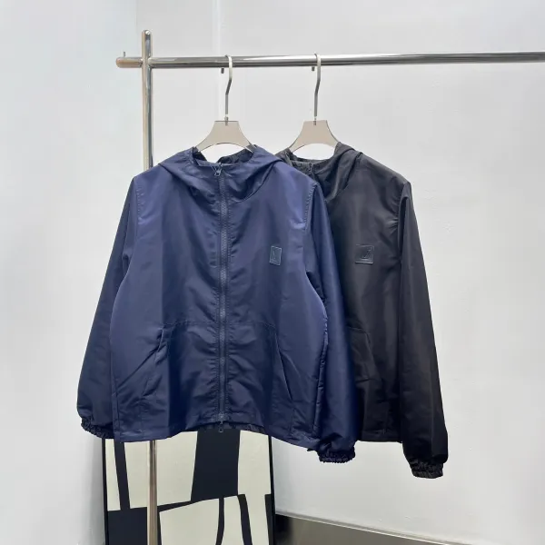 Design Windbreaker Jacket Black Outerwear - 6