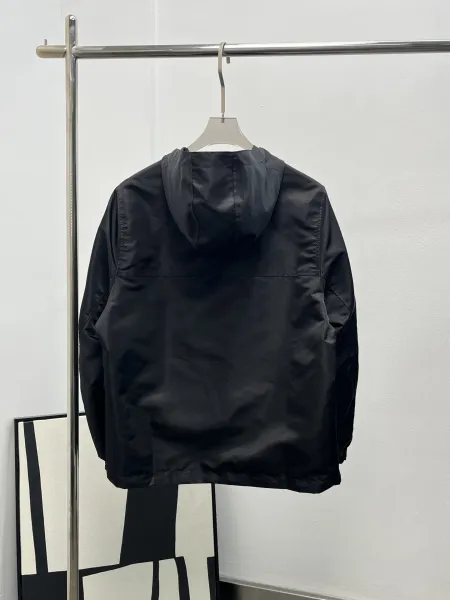 Design Windbreaker Jacket Black Outerwear - 9