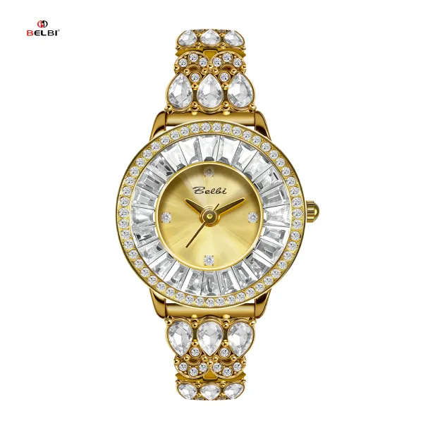 Design Belbi Crystal-Embellished Gold-Tone Quartz Watch Watches - 20