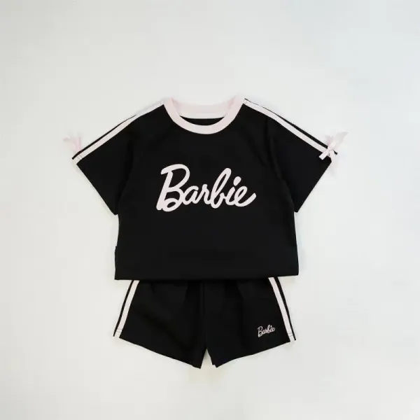 Design Barbie Logo Graphic Set Pink Casual Set Sets - 12