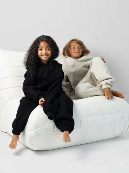 Design Oversized Hoodie and Jogger Set Black Casual Set - 3
