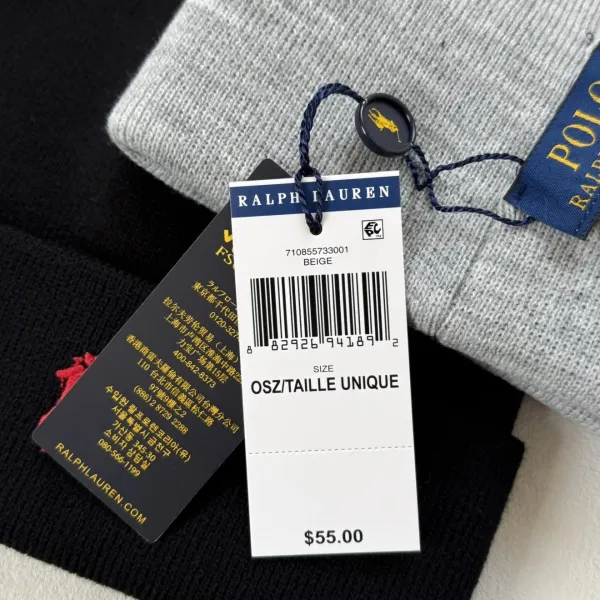 Polo Ralph Lauren Classic Beanie Black and Gray - 18