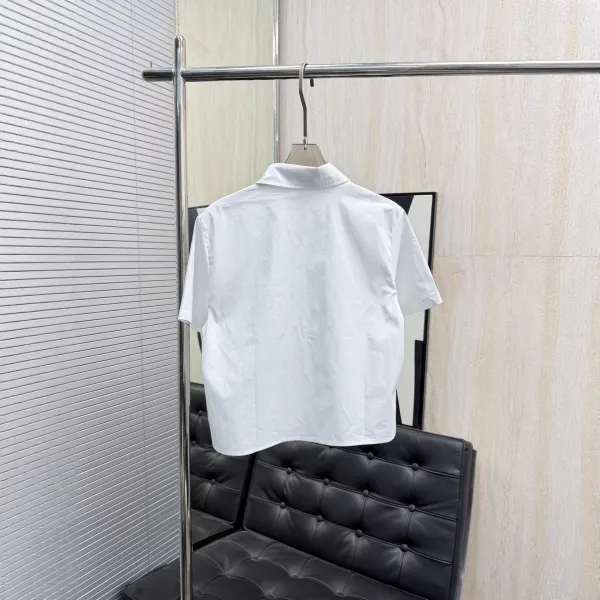 Prada Short-Sleeve Button-Up Shirt White - 5