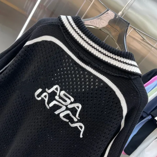 Design ASA LANCA Knit Set Black with White Stripe Sweater and Shorts Sets - 7