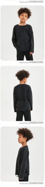 Design Distressed Oversized Long Sleeve T-Shirt Emerald Green - 8