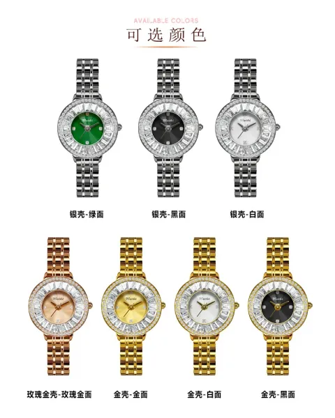 Design BELBI Crystal-Embellished Black Dial Stainless Steel Watch Watches - 15