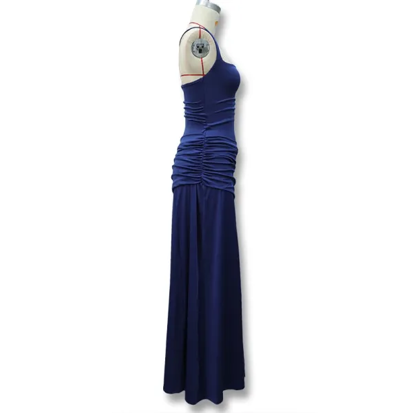 Design Ruched Strapless Gown Black Formal Dress - 34
