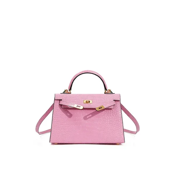 Hermès Kelly Mini Crocodile Pink Handbag - 1