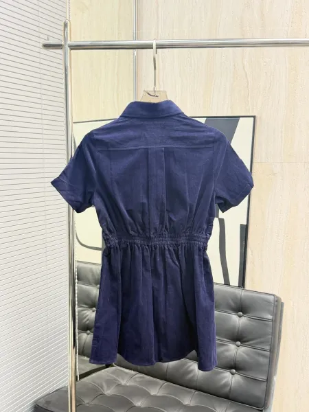 Miu Miu Corduroy Shirt Dress Navy - 7