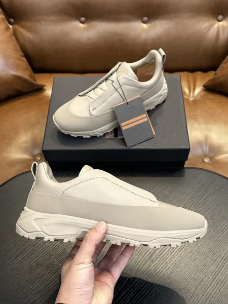 Hogan H222 Sneakers Beige Leather Chunky Sneakers - 1