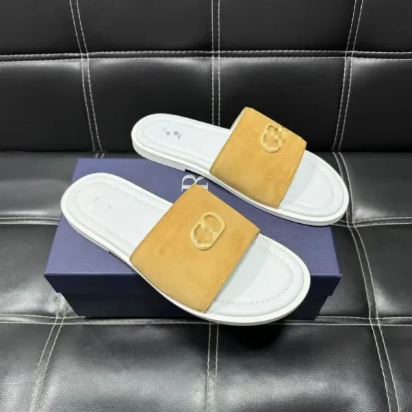Design Suede Slide Sandals Purple / Black Slippers - 4