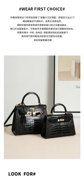 Hermès Kelly Mini Crocodile Gray Handbag - 11