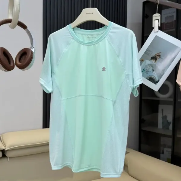 Design Uniqlo U Performance Raglan T-Shirt Blue and Gray T-Shirts - 8