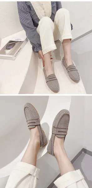 Design Loafers Dusty Rose Mesh Slip-On Casual Shoes - 22