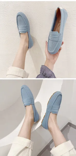 Design Loafers Dusty Rose Mesh Slip-On Casual Shoes - 26