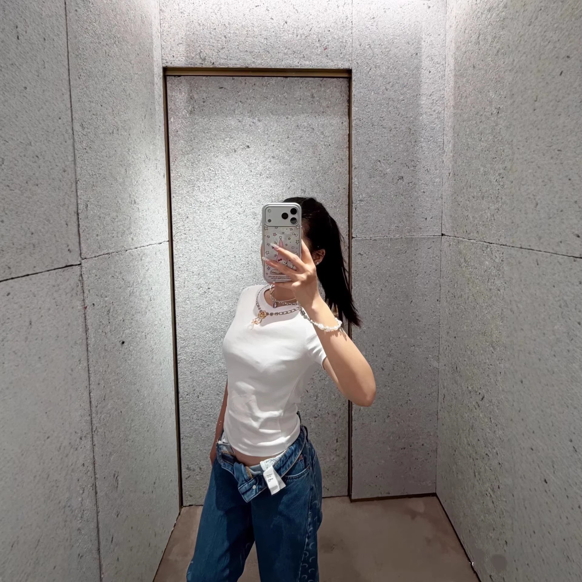 White Ribbed Crop T-Shirt Olive Cargo Pants Camo Cap Streetwear