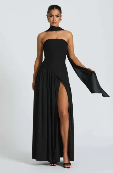 Design Olive Green Asymmetrical Halter Gown Dress.formal Dress - 46