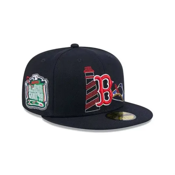 New York Yankees World Series Champions 2009 Commemorative Navy Fitted Baseball Cap Hats - 19