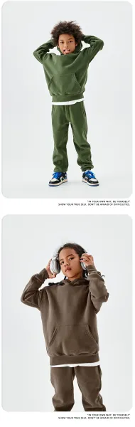 Essentials Oversized Hoodie and Sweatpants Set Yellow Kids - 24