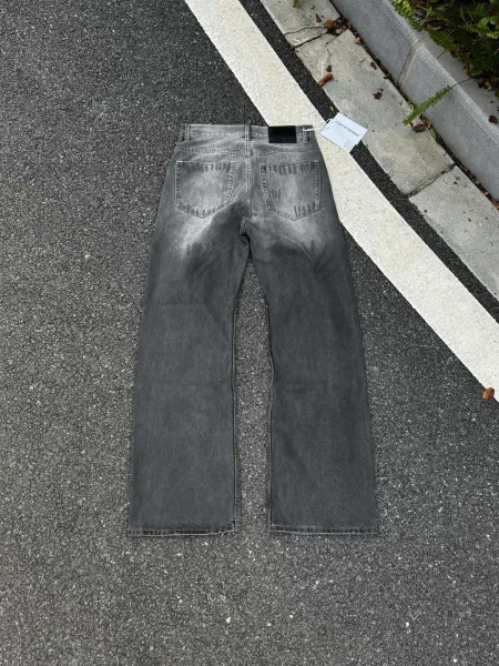 Denim Tears Distressed Print Wide-Leg Jeans Multicolor - 17