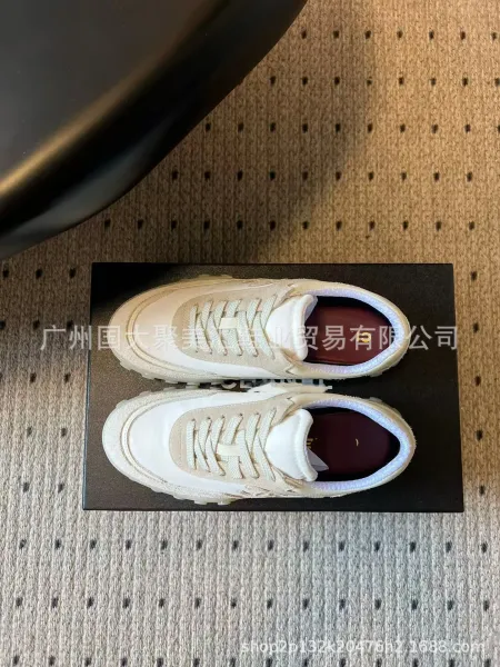 Chanel Runway Sneakers White Navy Beige Sneakers - 9