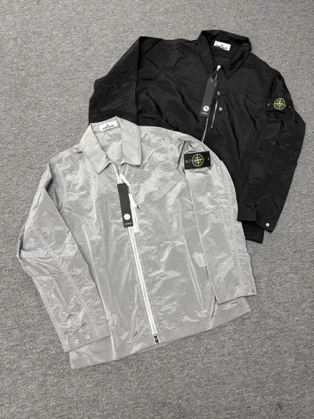 Stone Island Shadow Project Reflective Jacket Black and Silver Outerwear - 8