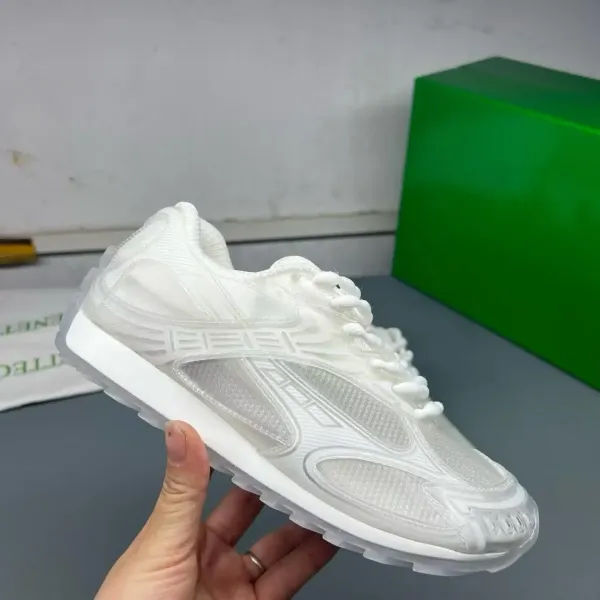 Design Transparent Mesh Runner White Sneakers - 1