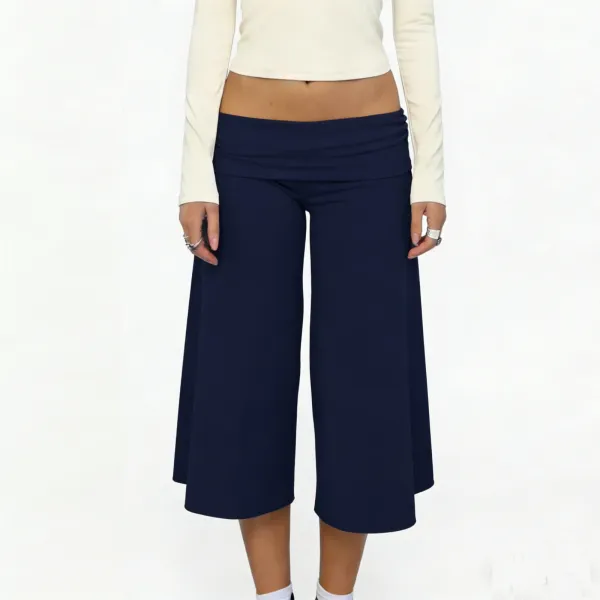 Design Wide-Leg Cropped Pants Pink - 24