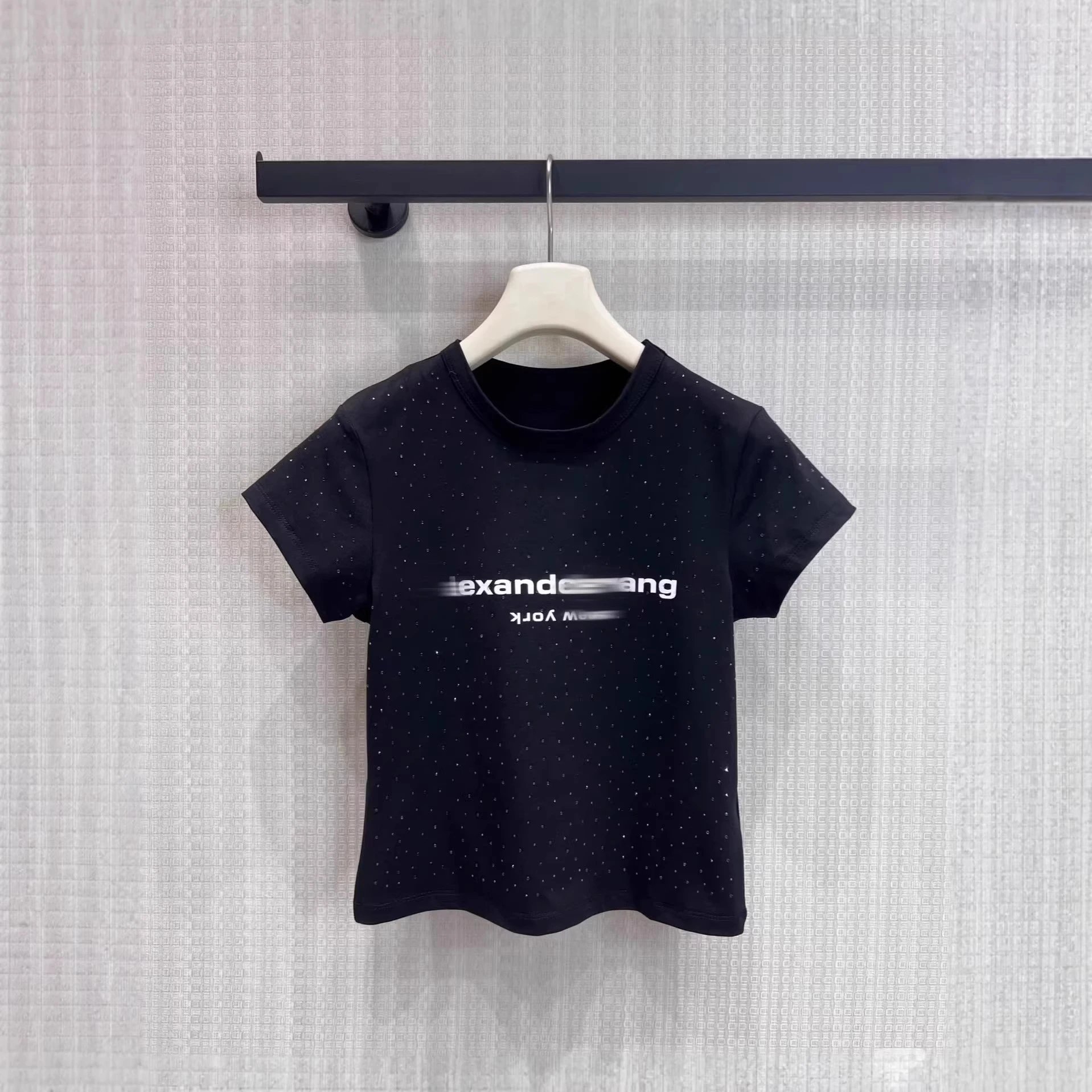 Black Starry Print Oversized T-Shirt Black Casual