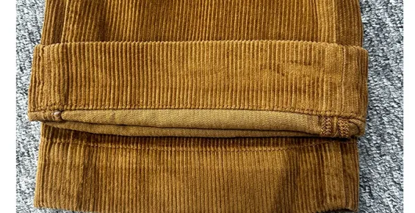 Design Corduroy Wide-Leg Trousers in Mustard Brown Pants - 27