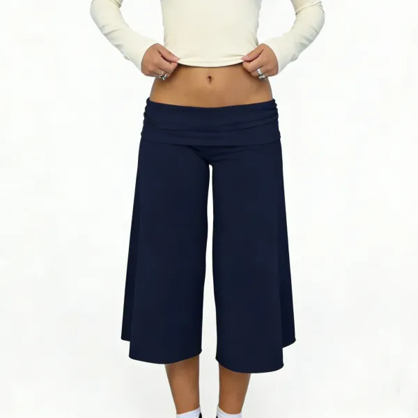 Design Wide-Leg Cropped Pants Pink - 28