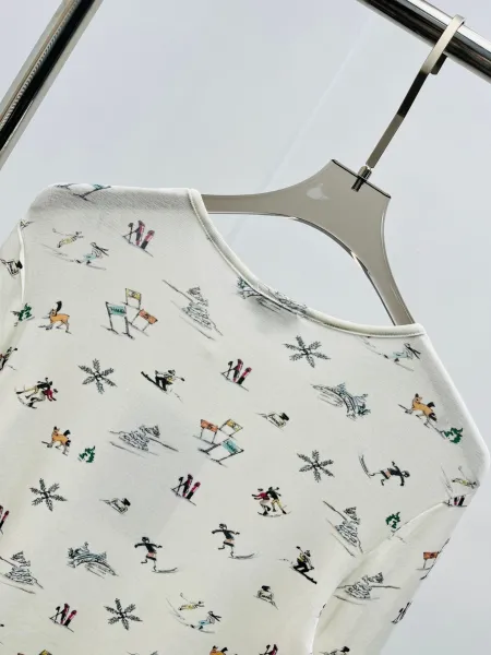 Design Ski Print Turtleneck Base-Layer White - 16