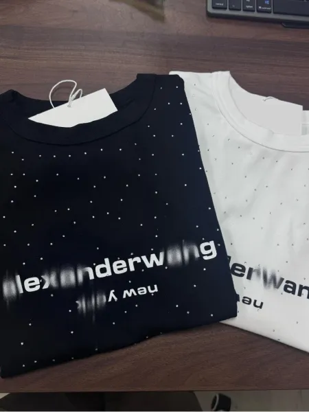 Alexander Wang Logo Print White Cropped T-Shirt - 10