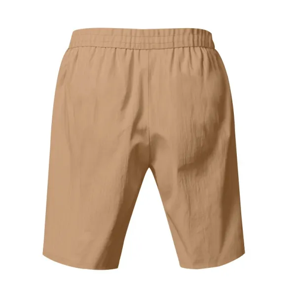 Design Drawstring Waist Shorts White - 22