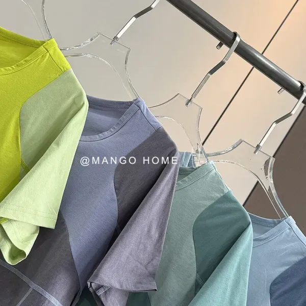 Design Mango Home Color-Block Mint Green T-Shirt T-Shirts - 15