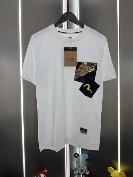 Evisu Custom Made Pocket Detail White T-Shirt - 1