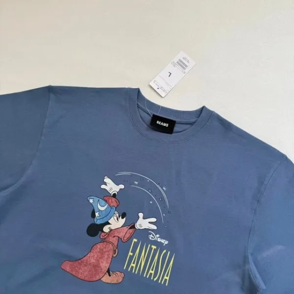 Design Disney Fantasia Mickey Mouse Graphic Oversized T-Shirt Gray T-Shirts - 19