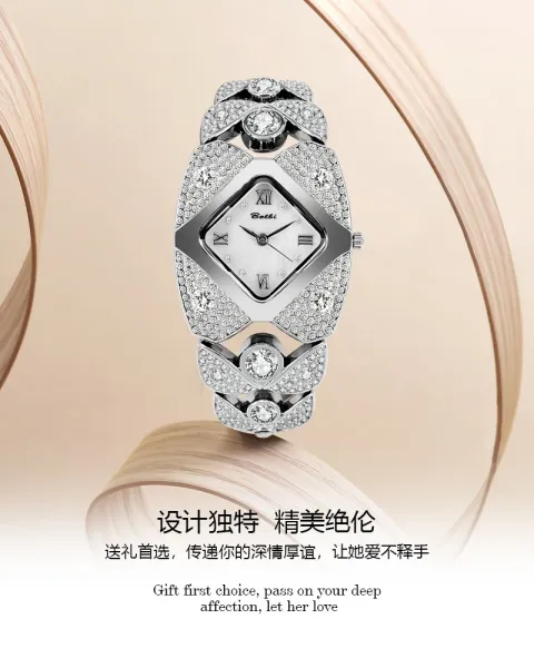 Design BELBI Diamond-Encrusted Gold-Tone Quartz Watch Watches - 5