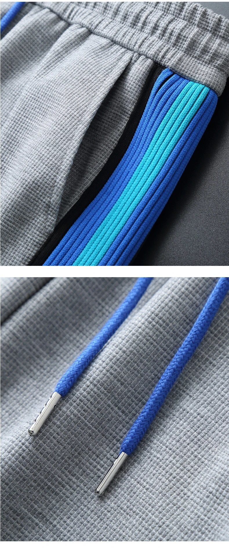 Design Track Pants White with Blue Gradient Stripe Sweatpants - 8