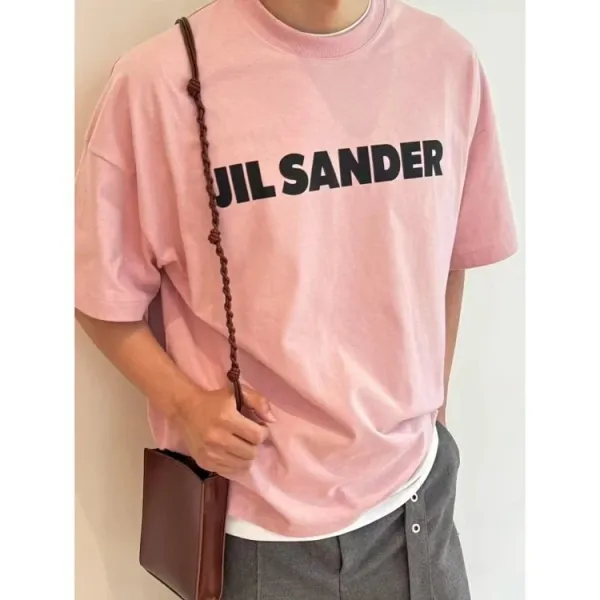 Jil Sander Logo Print Oversized T-Shirt Navy - 6