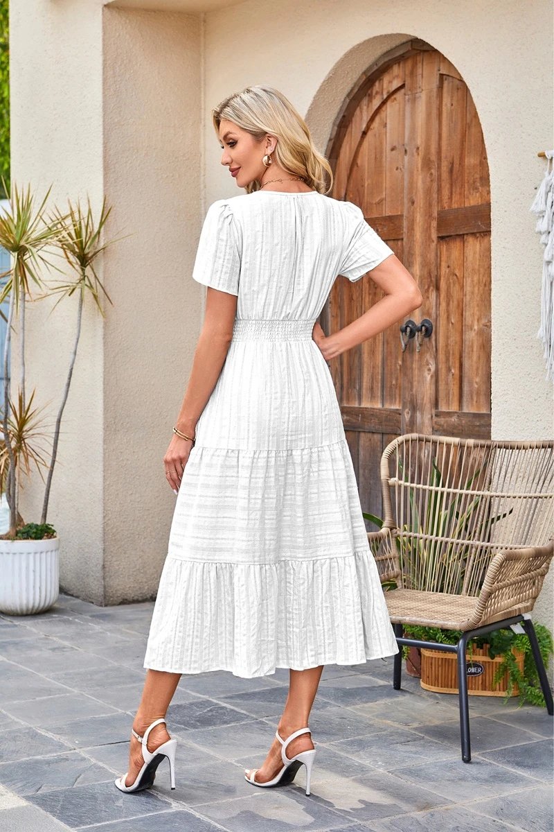 Design Tiered Ruffle Midi Dress Pink - 18