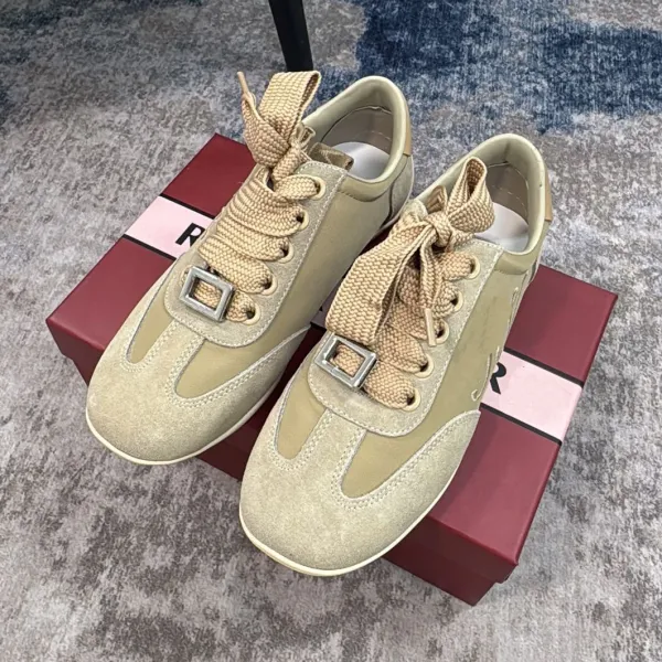 Hogan H222 Sneakers Beige Suede with Buckle Detail Sneakers - 12