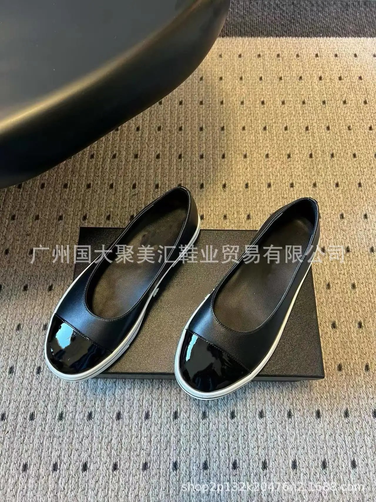 Chanel Two-Tone Cap-Toe Ballet Flats White and Black Casual Shoes - 15