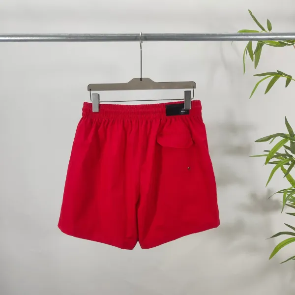 Amiri Logo-Embroidered Red Swim Shorts - 5
